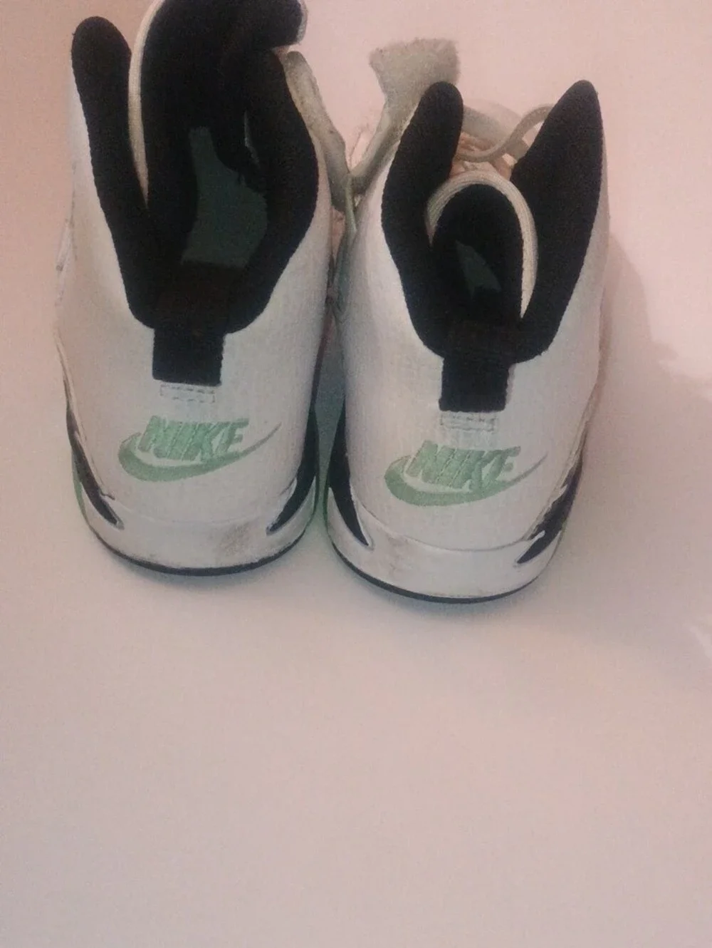 Nike Kids White and Black High-Top Sneakers